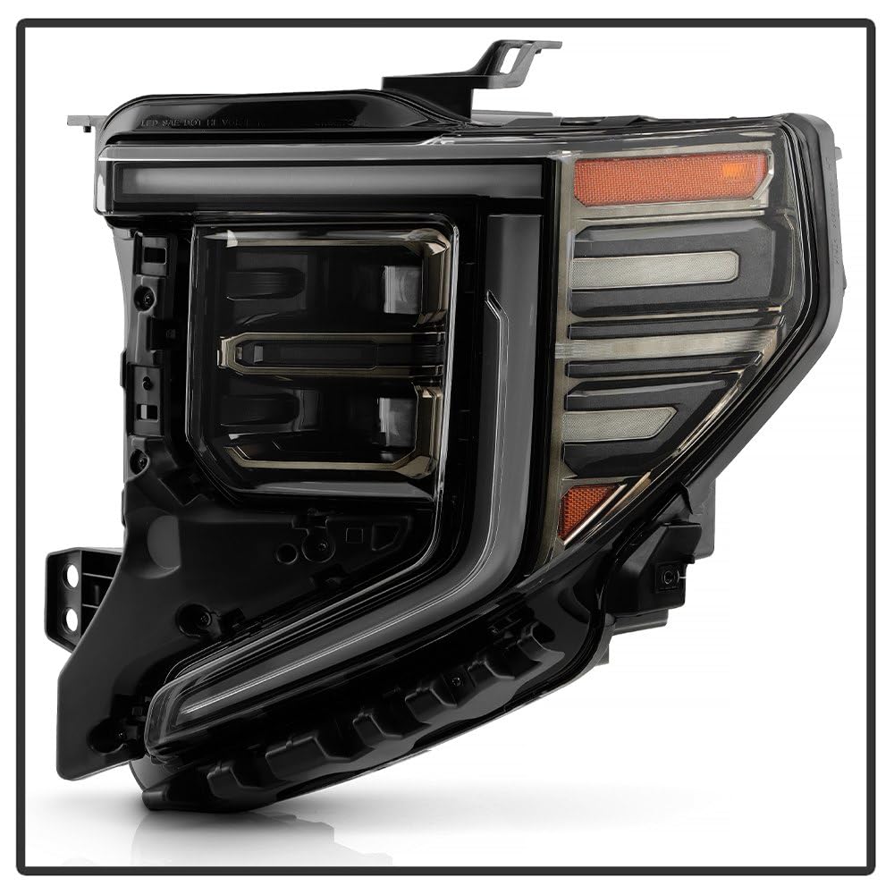 GMC Sierra 1500 22-24 AT4 Full LED (Black & Smoke Bezel) Headlight - OE Left Spyder