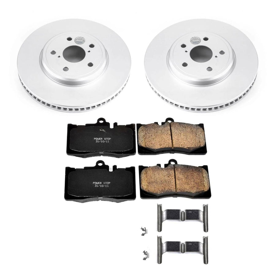 Power Stop Z17 Evolution Coated Rotor Front Brake Kit- Coated Brake Pads and Brake Rotors
