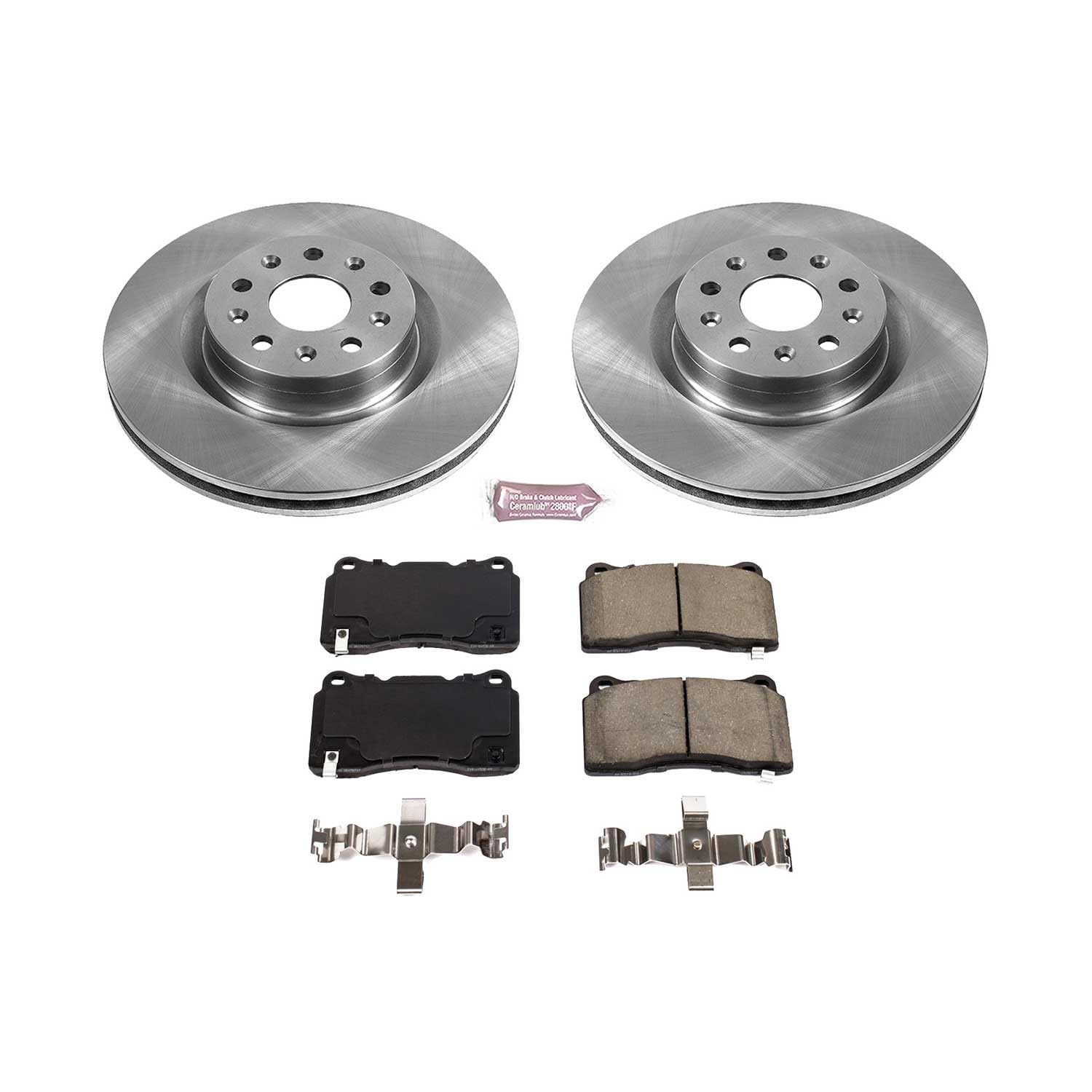 Power Stop Front KOE7777 Brake Pad and Rotor Kit Autospecialty For Cadillac CT6 2016-2017, Cadillac CTS 2014-2019 [Model Specific]