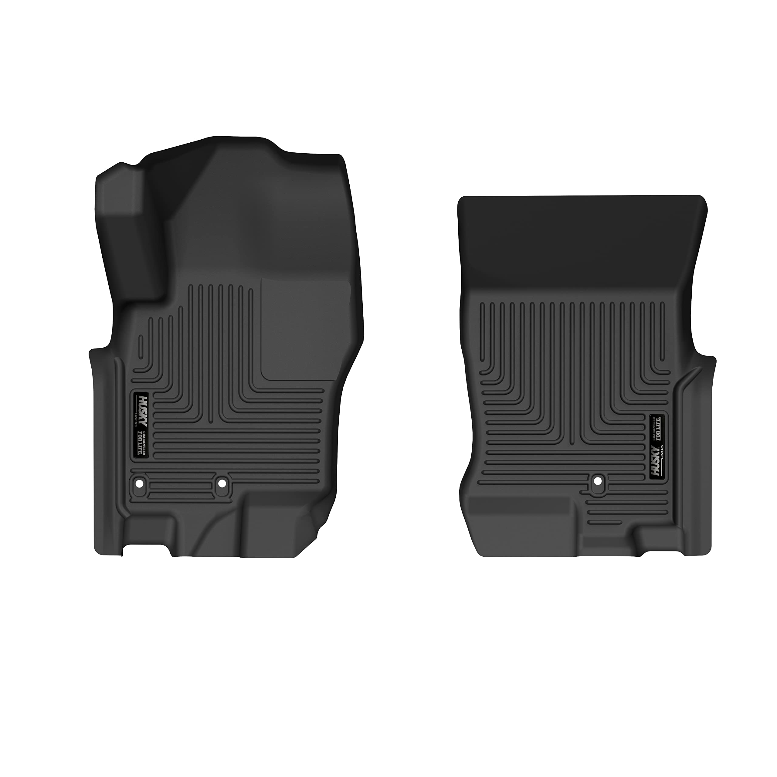 Husky Liners X-act Contour Floor Mats | Fits 2008-2021 Nissan Frontier CAB ONLY Crew & Extended ONLY; 2009-2012 Suzuki Equator CAB ONLY Crew & Extended ONLY | Front Row, 2-pc Black - 52331