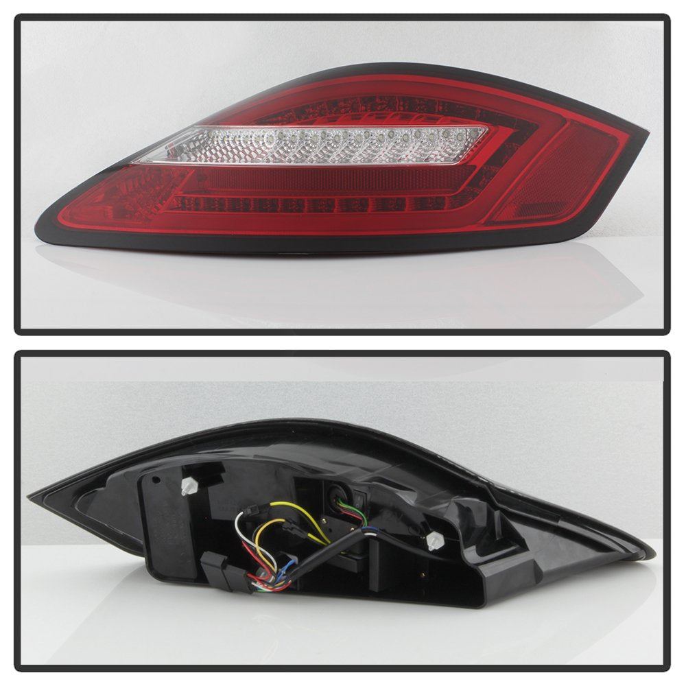 Porsche 987 Cayman 06-08 / Boxster 05-08 Spyder 5083173 LED Tail Lights - Red Clear