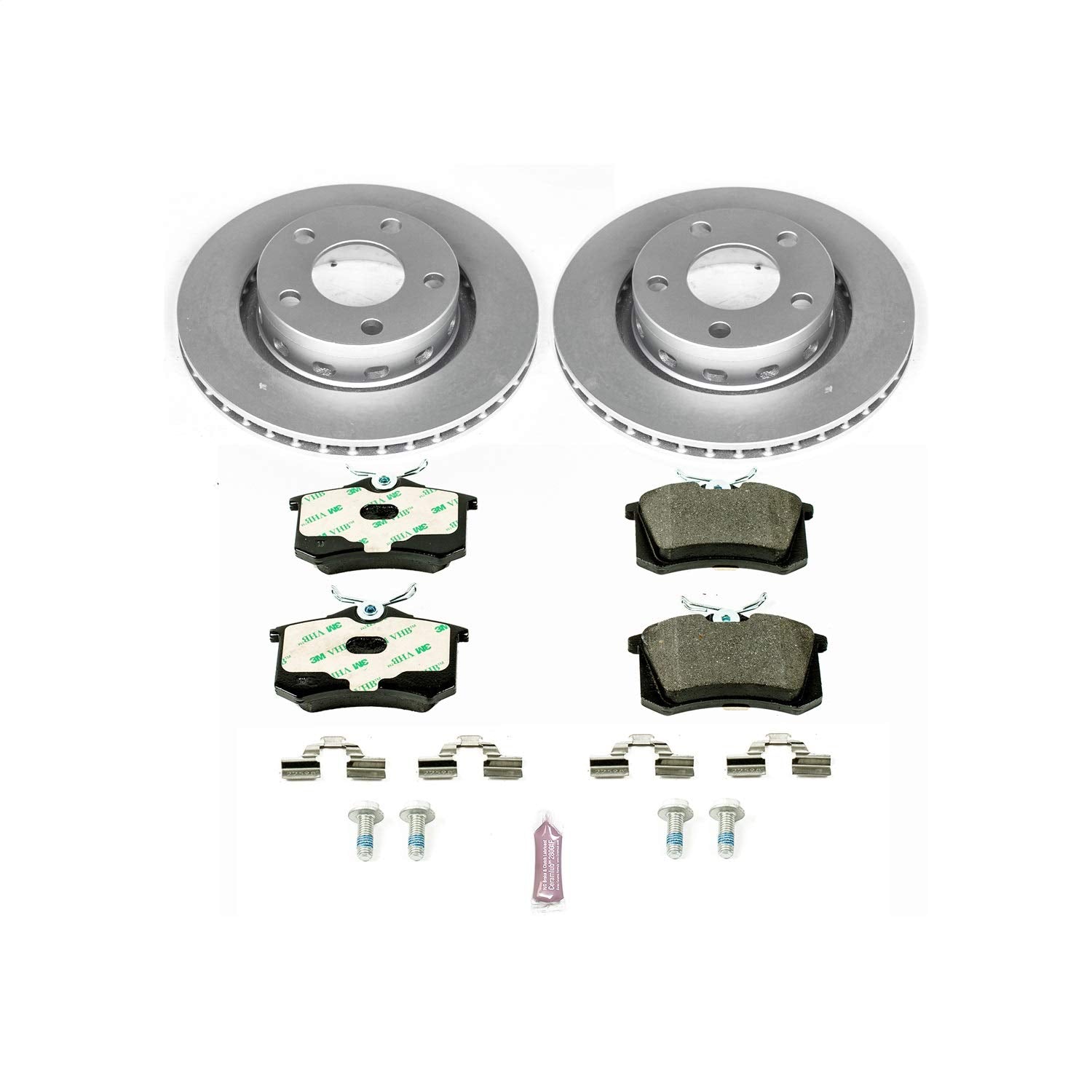 Power Stop ESK4844 Euro-Stop Rear Brake Kit For Audi Volkswagen S6 2002-2003, Passat 2002-2004 [Model Specific]