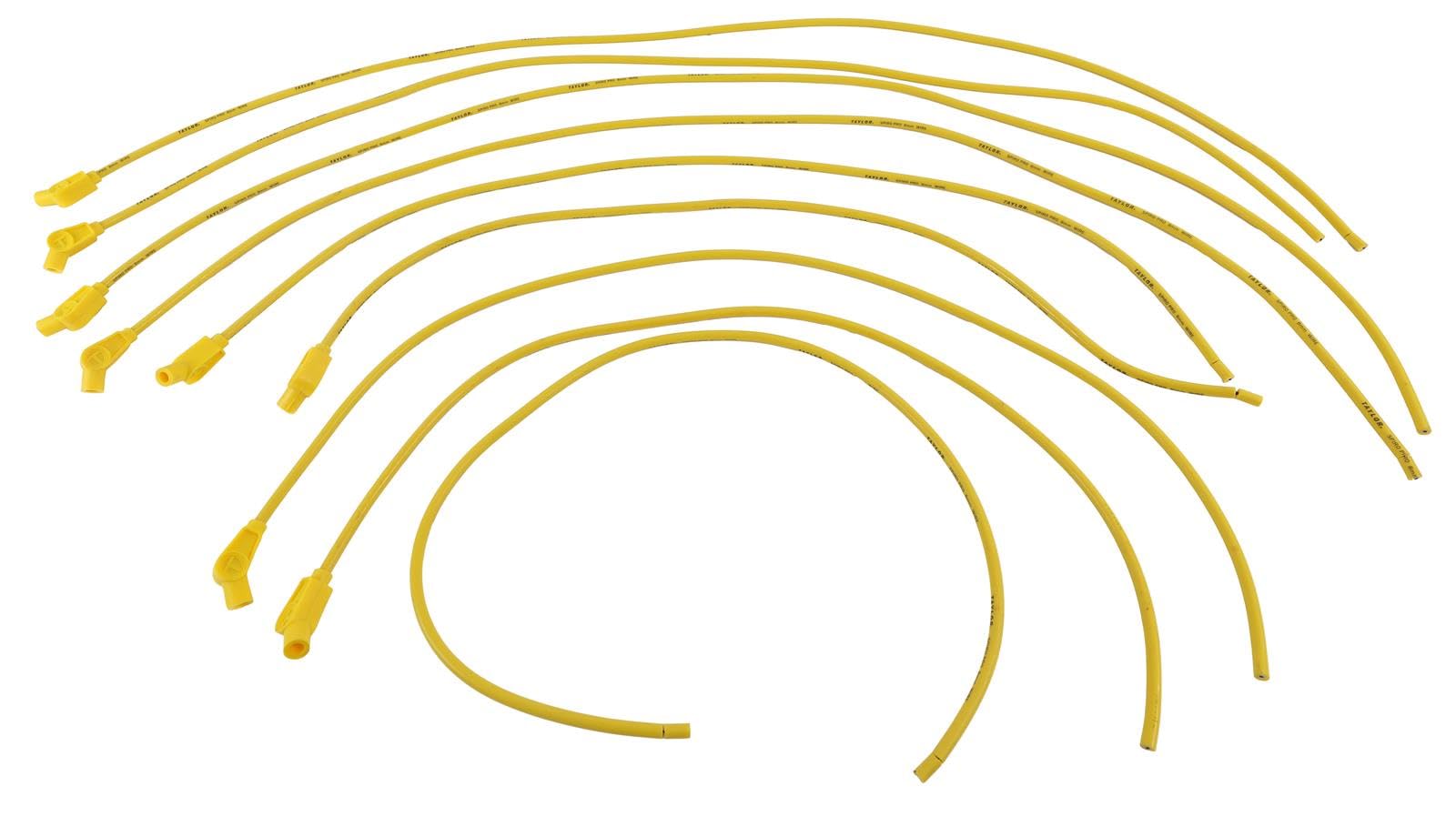 Yellow Taylor Cable 73453 Universal Fit 8mm Spiro-Pro Ignition Wire Set