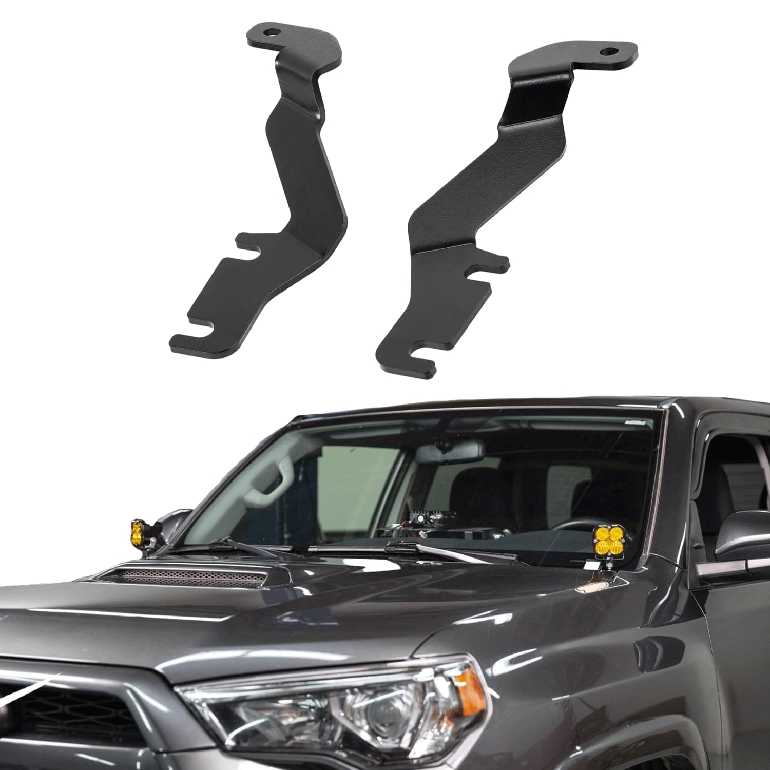 Hood Hinge Light Brackets Grimm Offroad for Toyota 4Runner 2010-2022 5th Gen