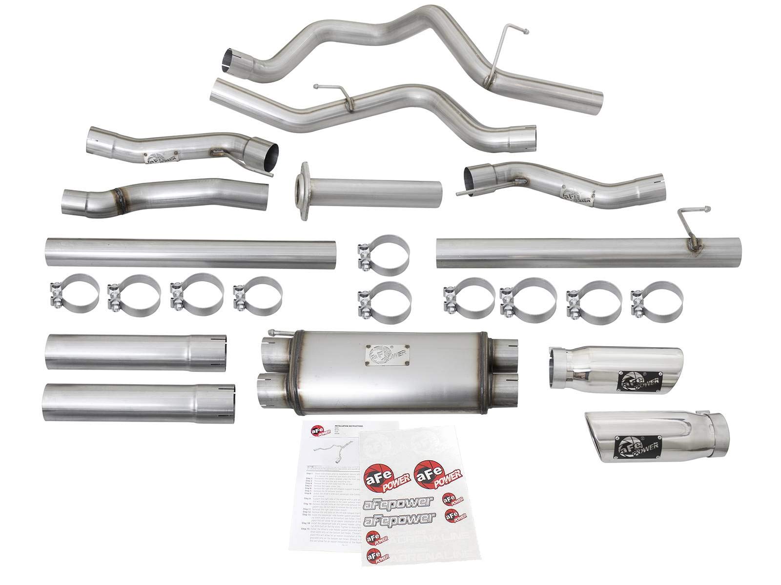 Mach Force-Xp aFe Power 49-43045-P 3" Stainless Steel Cat-Back Exhaust System for Ford Raptor, 1 Pack