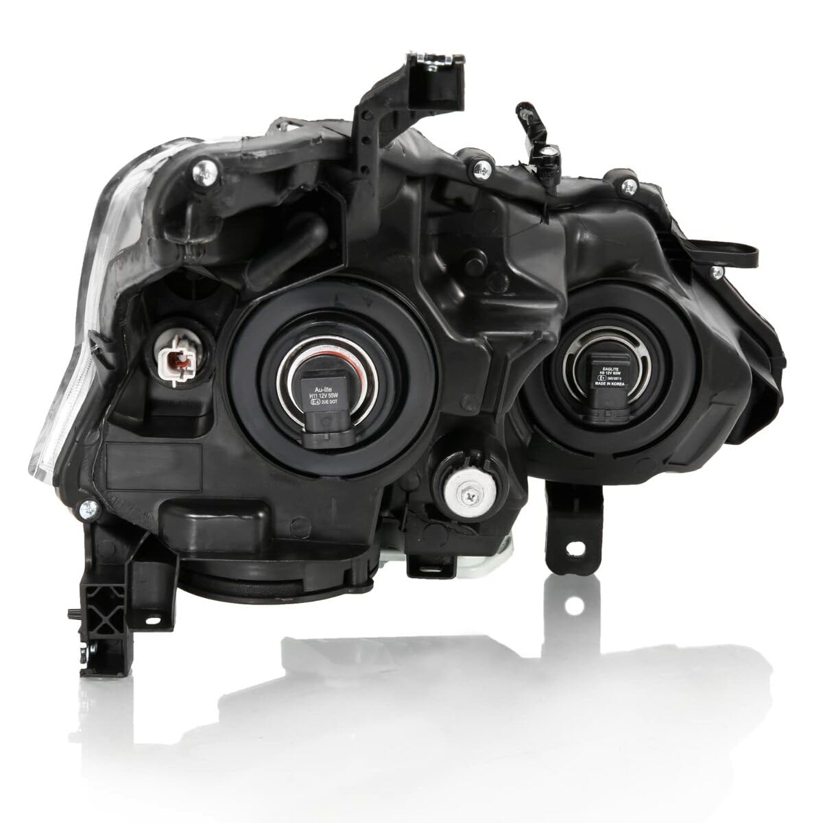 2013-2015 Nissan Altima ANZO Projector Headlight Black Amber