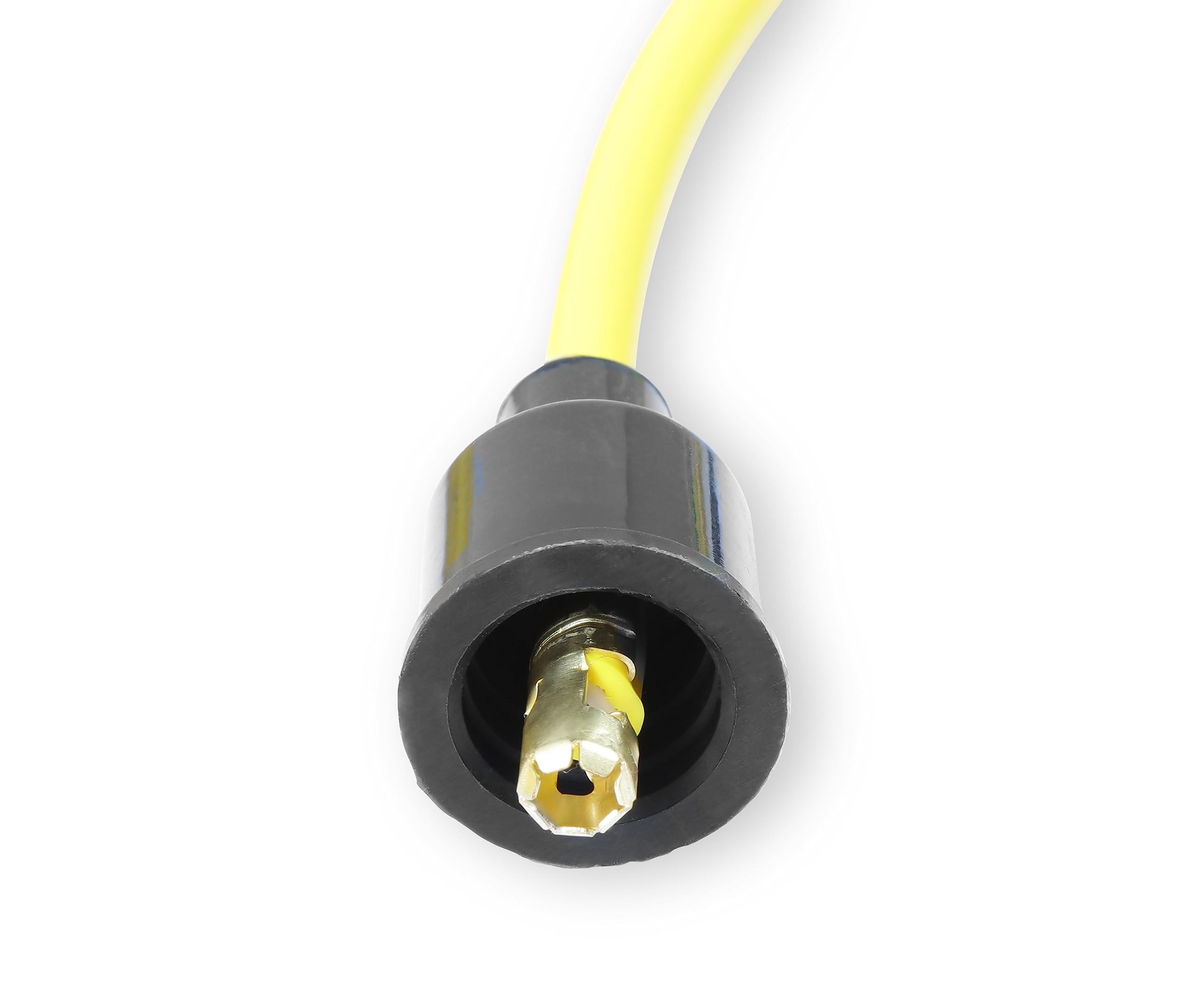 Super Stock ACCEL 4038 Spark Plug Wire Set - 8mm - Yellow with Orange Straight Boots