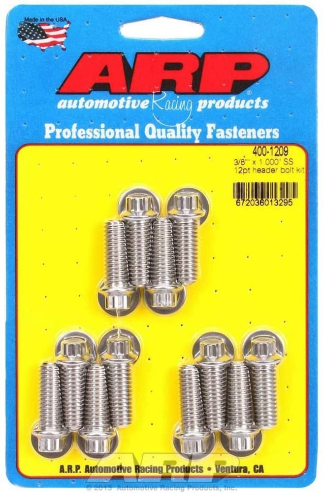 ARP 3/8 x 1.000 SS 12pt header bolt kit 400-1209