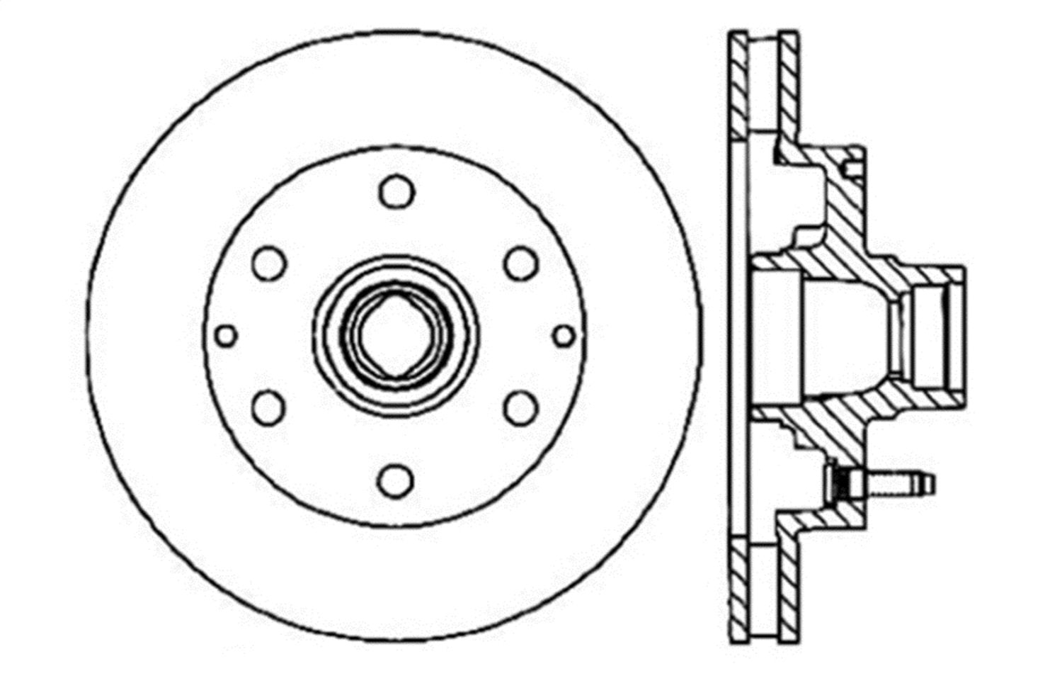 Sport Drilled/Slotted Brake Rotor StopTech 127.66035R (Front Right), 1 Pack