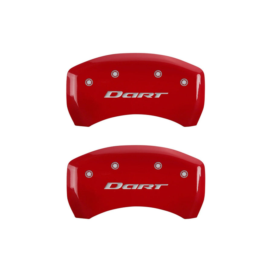 Caliper Covers MGP 12199SDR1RD with Red Powder Coat Finish, (Set of 4)