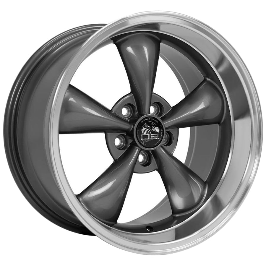 OE Wheels LLC FR01-17105-5450-27AM Anthracite Wheel with Machined Lip Painted (10.5 x 17 inches /5 x