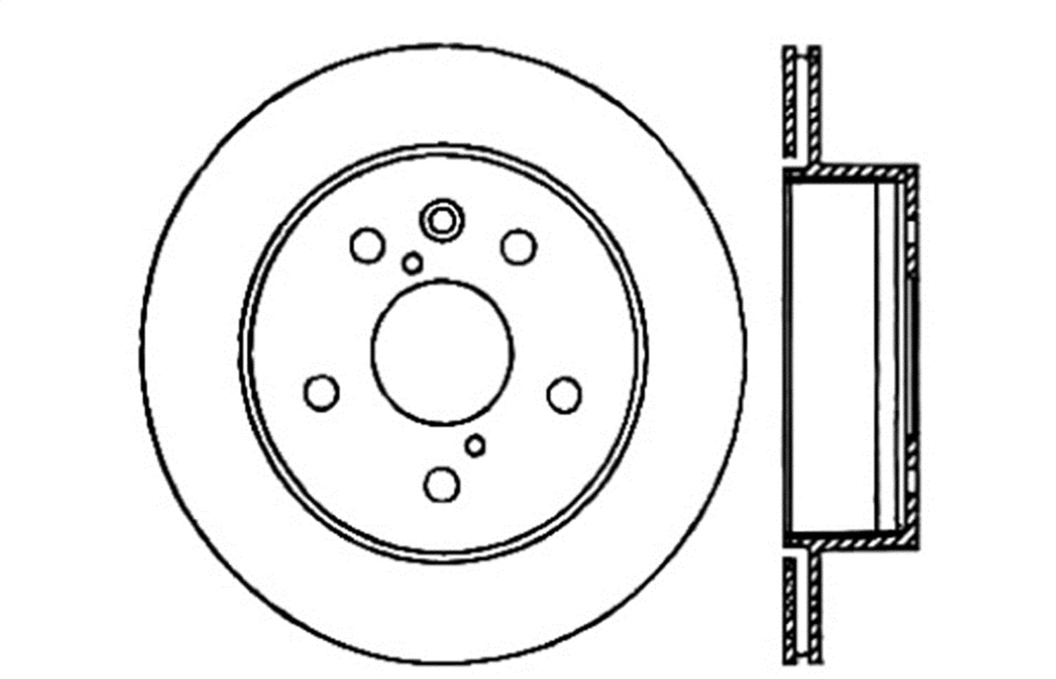 StopTech Sport 128.44141L Cross Drilled Brake Rotor (Rear Left), 1 Pack
