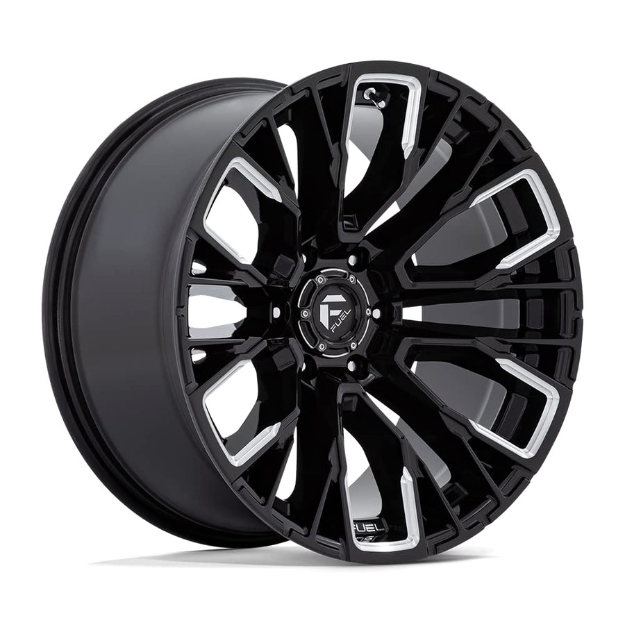 D849 FUEL OFF-ROAD REBAR 17X9, 6X4.5, 5.04, 1mm GLOSS BLACK MILLED - D84917908750