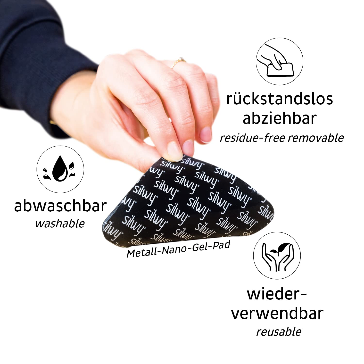 Porcelain Magnetic silwy® Plates (Set of 2) - Perfect for Camping, Caravaning and Boating - Non-Slip Crockery Stackable without Any Rattling