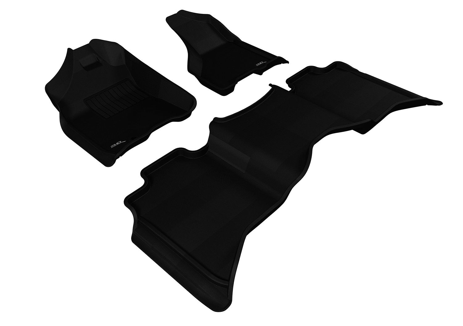 Complete Set 3D MAXpider L1DG01701509 Custom Fit All-Weather Floor Mat for Select Dodge RAM 1500 Models - Kagu Rubber (Black)