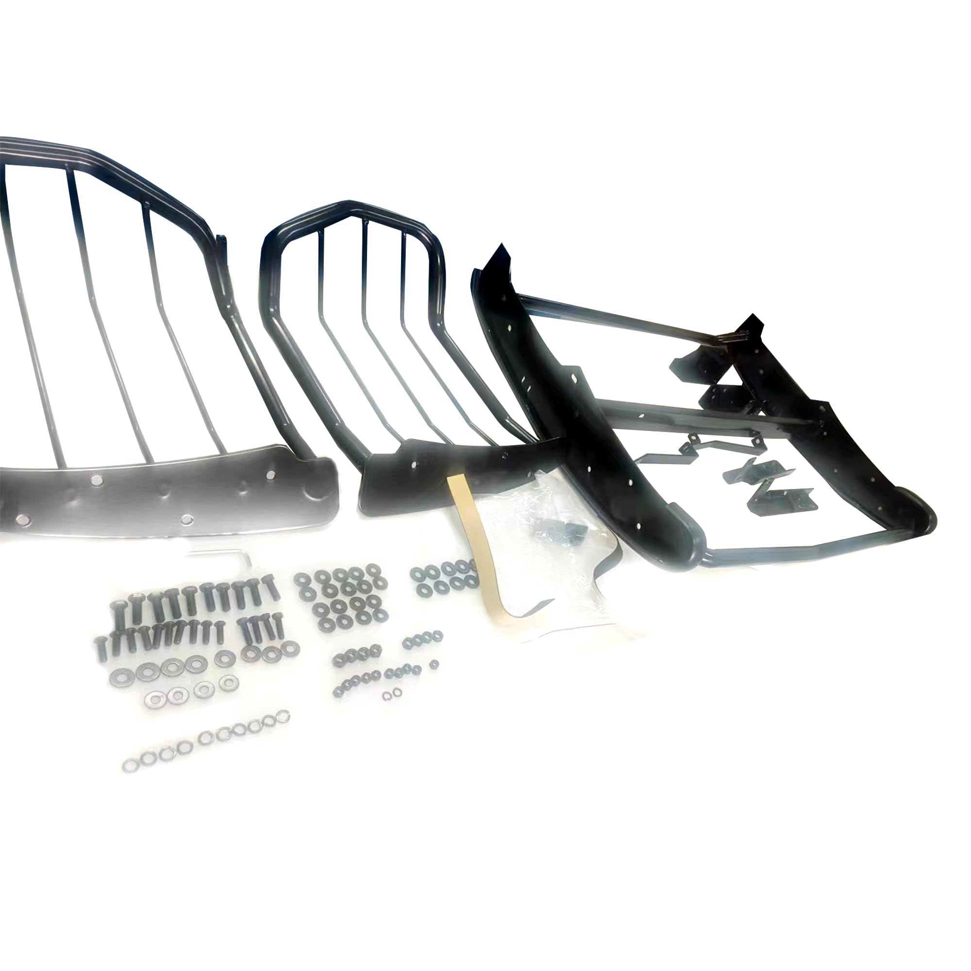 Modular Black Black Horse Grille Guard Compatible with 2015-2025 Ford E-350/2015-2025 Ford E-450-17FO35MA