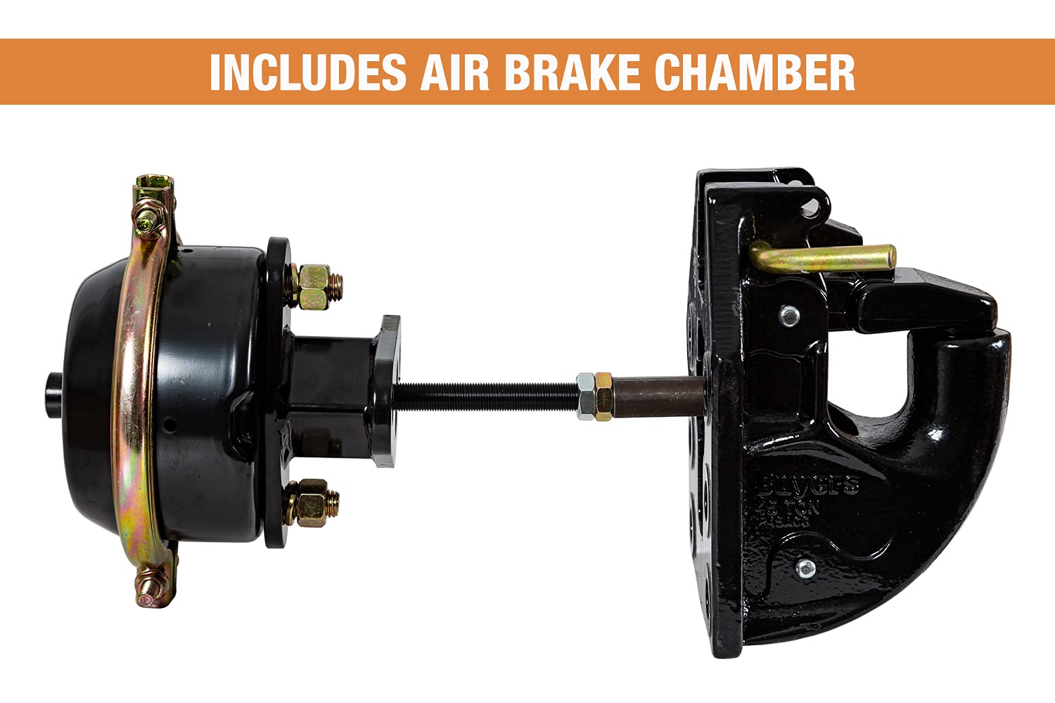 Pintle Hook Buyers Products P45AC6K 45 Ton Air Compensated, 6-Hole Mount With Brake Chamber Bracket