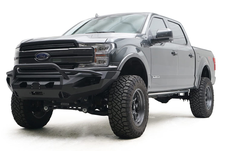 Fab Fours Matrix Full Width Raw FF18-X4552-B Winch HD Bumper with Pre-Runner Guard