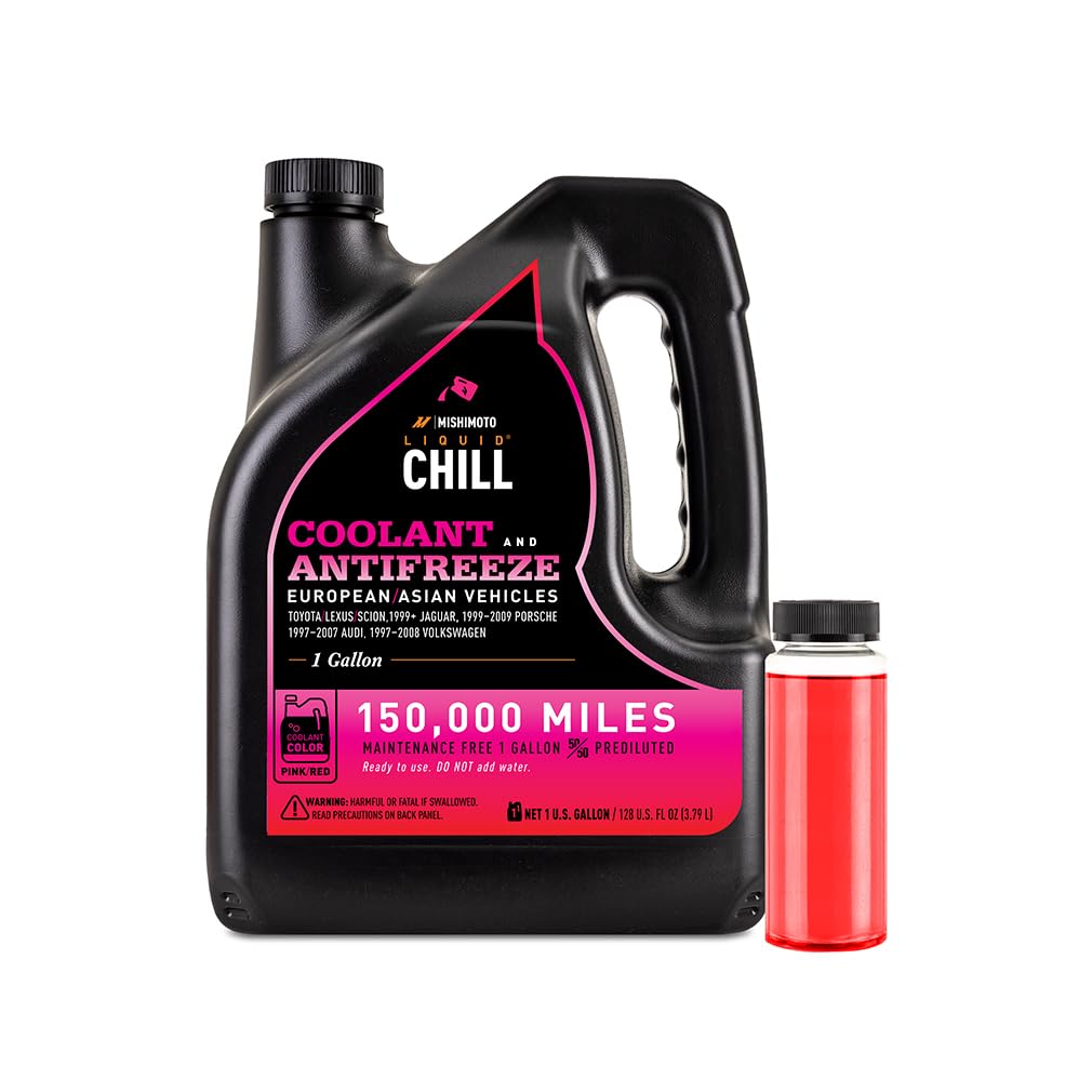 Liquid Chill® Mishimoto OE Coolant, Pink/Red, European/Asian Vehicles, 1 Gallon