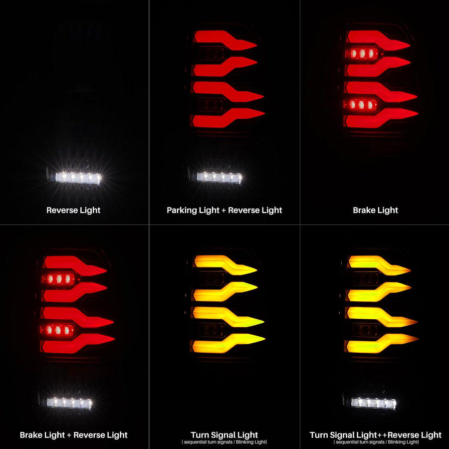 For 97-03 Ford F150, 04 Ford F150 Heritage Alpharex LUXX-Series LED Tail Lights Black