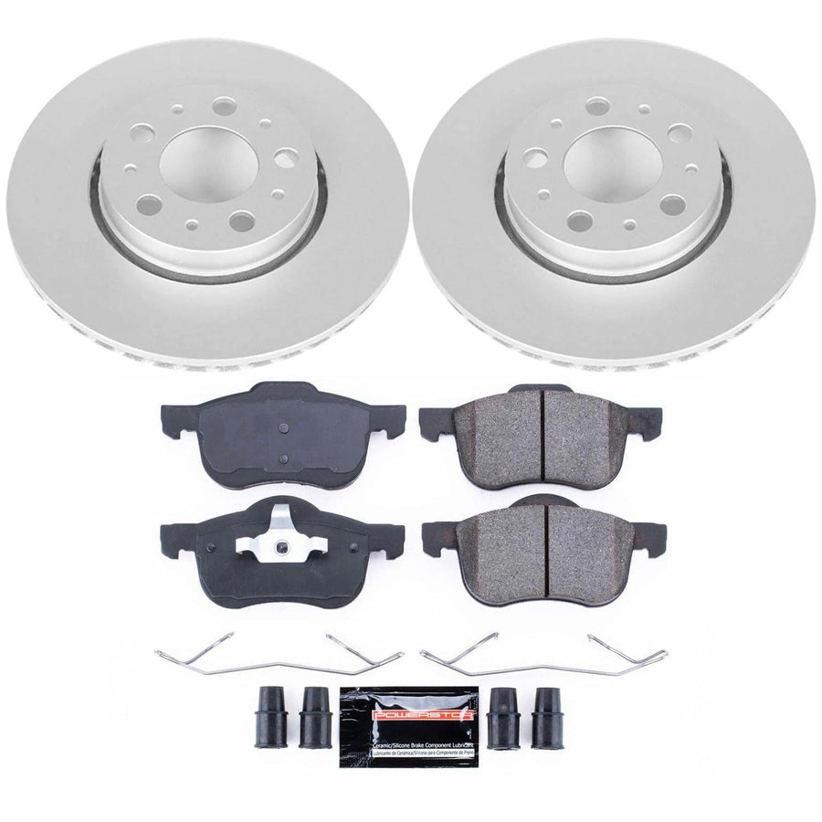 Power Stop CRK3004 Z23 Evolution Front Geomet Coated Brake Kit For Volvo S60 2001-2009, Volvo S80 1999-2006, Volvo V70 2001-2007, Volvo XC70 2003-2007 [Model Specific]