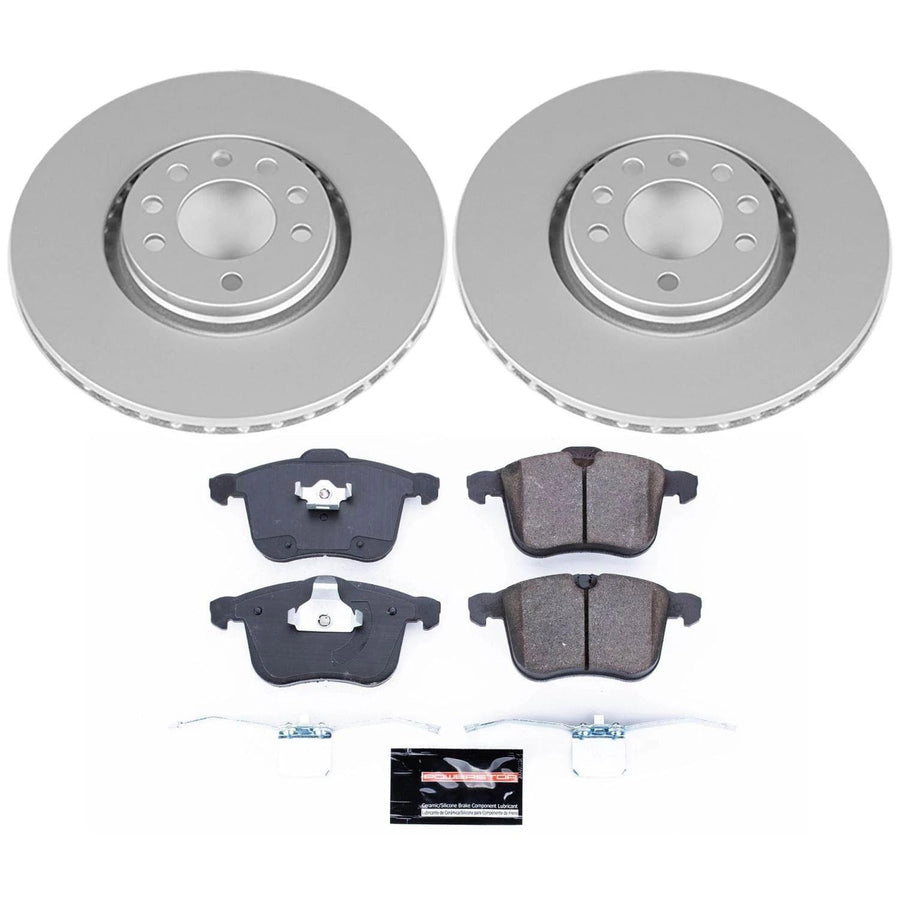 Power Stop Front CRK5349 Z23 Evolution Geomet Coated Brake Kit For Saab 9-3 2003-2011, Saab 9-3X 2010-2011 [Model Specific]