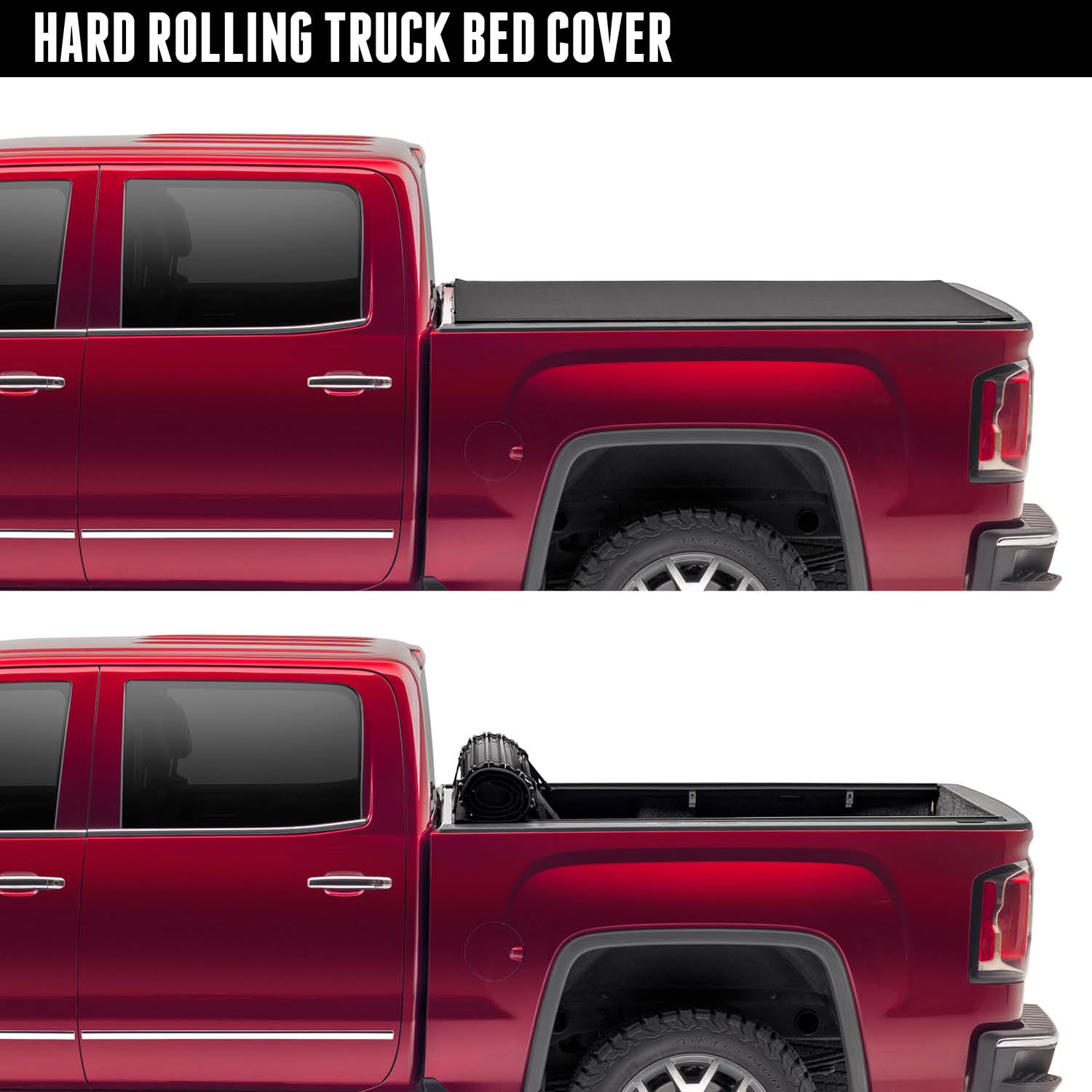 TruXedo Sentry CT Hard Rolling Truck Bed Tonneau Cover | 1585816 | Fits 2019-2024 Dodge Ram 1500 w/Multi-Function (Split) Tailgate 5' 7" Bed (67.4")