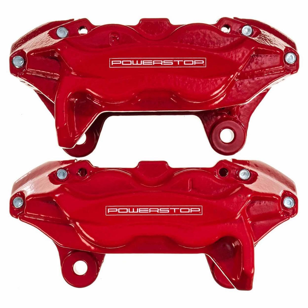 Power Stop S2632 Front Pair of High-Temp Red Powder Coated Calipers For Toyota Sequoia 2001-2003, Toyota Tundra 2000-2003 [Model Specific]