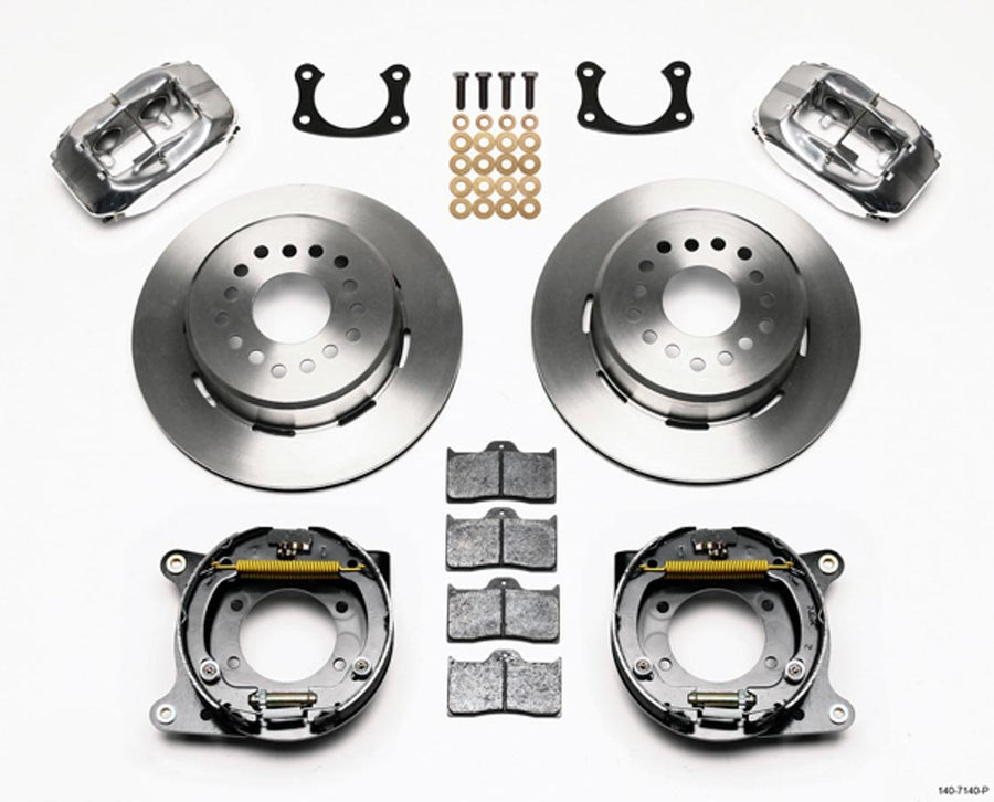 Wilwood FDL P/S Park Brake Kit, Polished, New Big Ford 2.50" Offset 140-7140-P