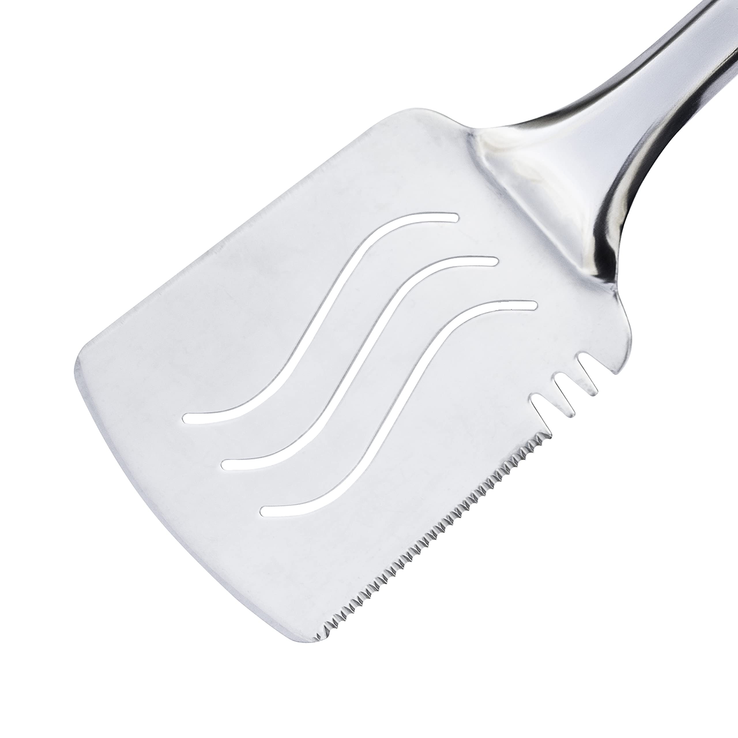 3PC Dyna Glo Stainless Steel Grill Set. Tong, Spatula, Basting Brush - W. Stands