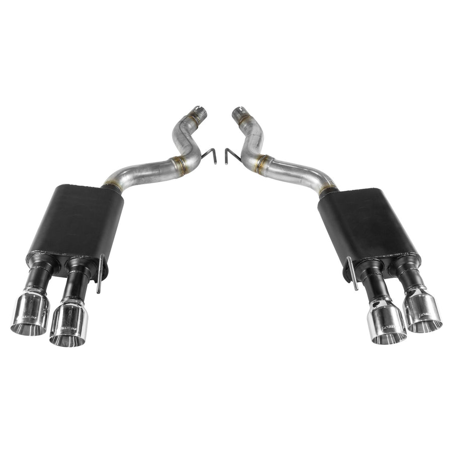 American Thunder Flowmaster 817807 Axle-Back Exhaust Kit 3 Inch 409 Stainless Steel 4 Inch Polished Tips Compatible with 2018-2024 Mustang GT 5.0L without Factory Active Performance Exhaust Valves
