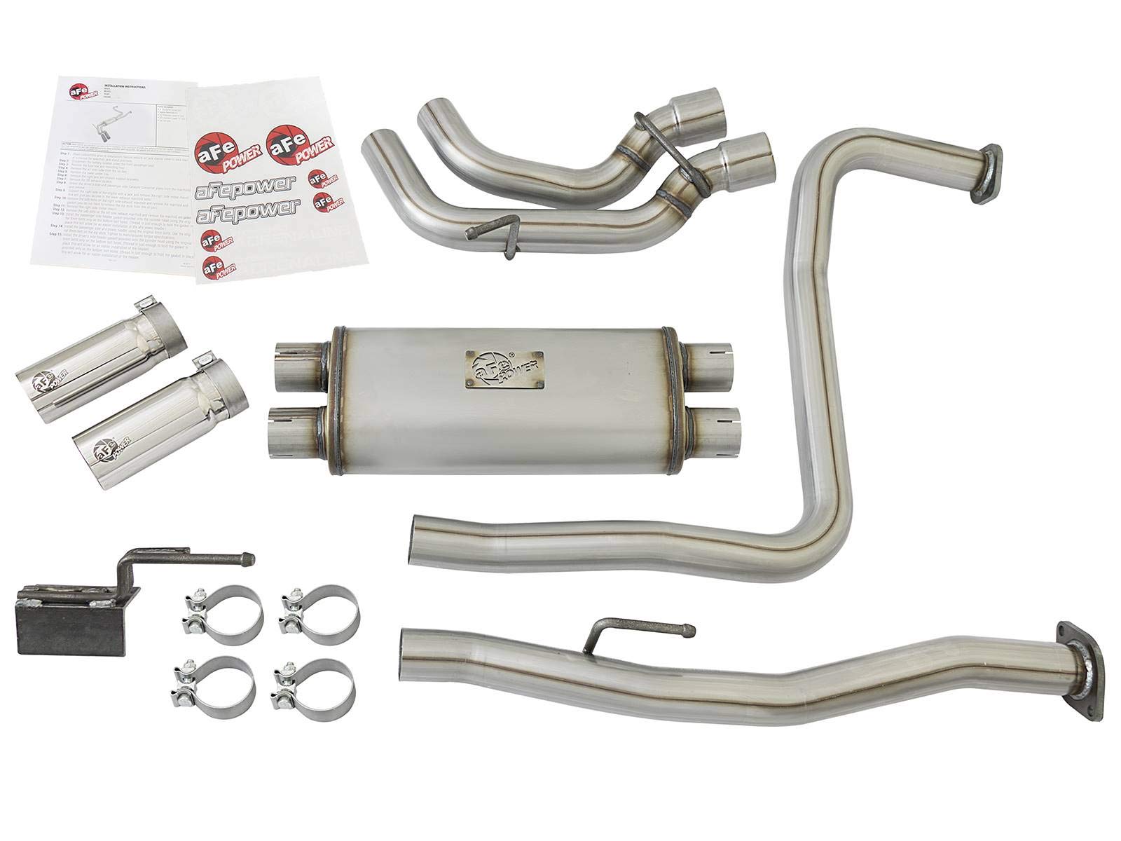 Rebel Series aFe Power 2-1/2" 409 Stainless Steel Cat-Back Exhaust System, 1 Pack