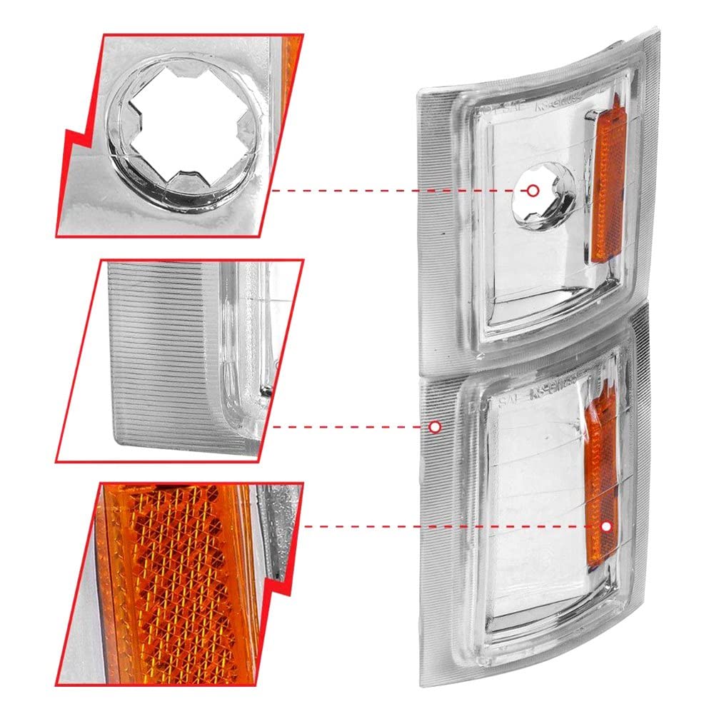 1994-1998 Chevrolet Blazer Anzo USA Corner Lights Clear Lens w/Amber Reflector (521041)