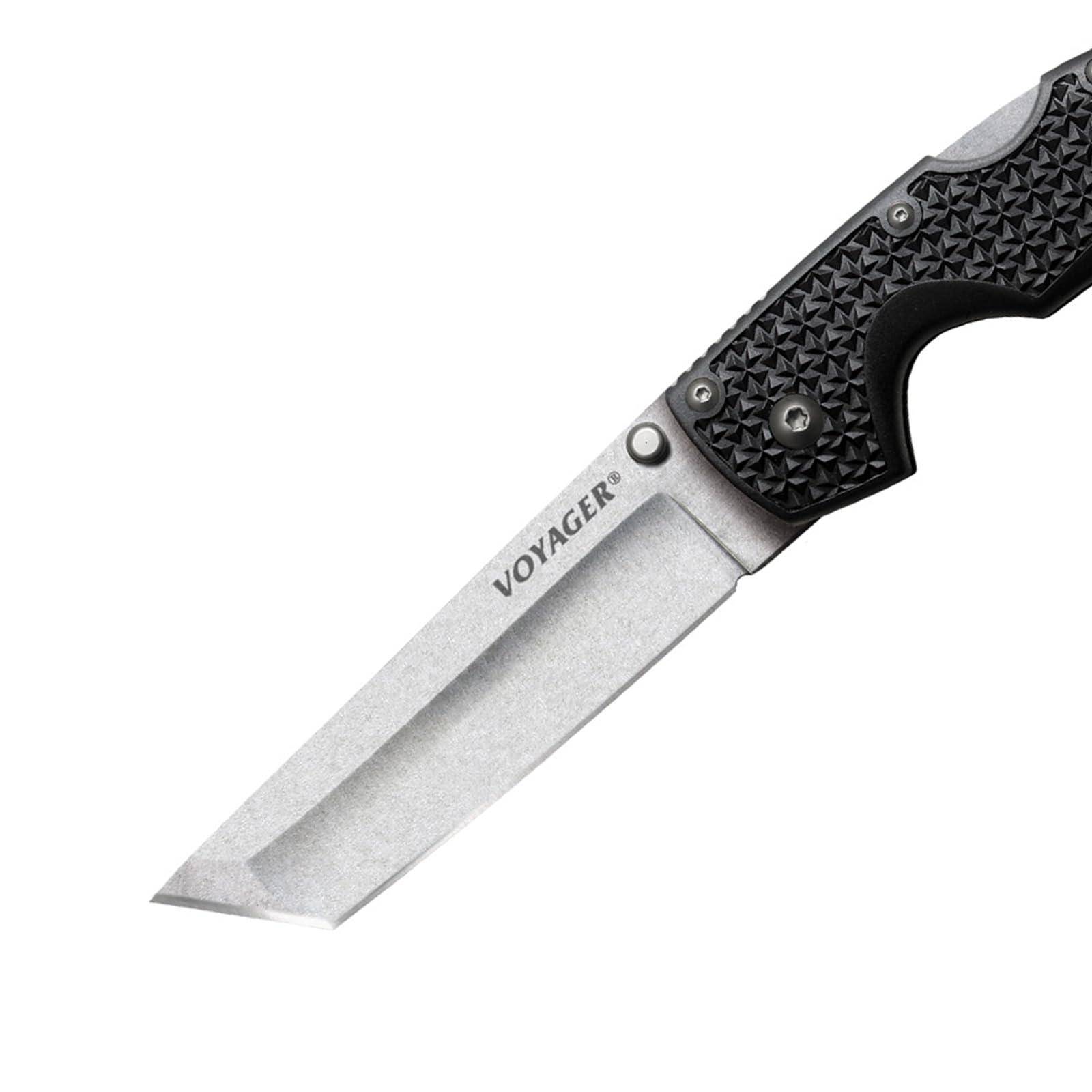 Cold Steel Large Voyager 4" AUS10A Tanto Point Razor-Sharp Blade 5.25" Griv-Ex Handle Everyday Carry Tactical Folding Knife w/Tri-Ad Lock