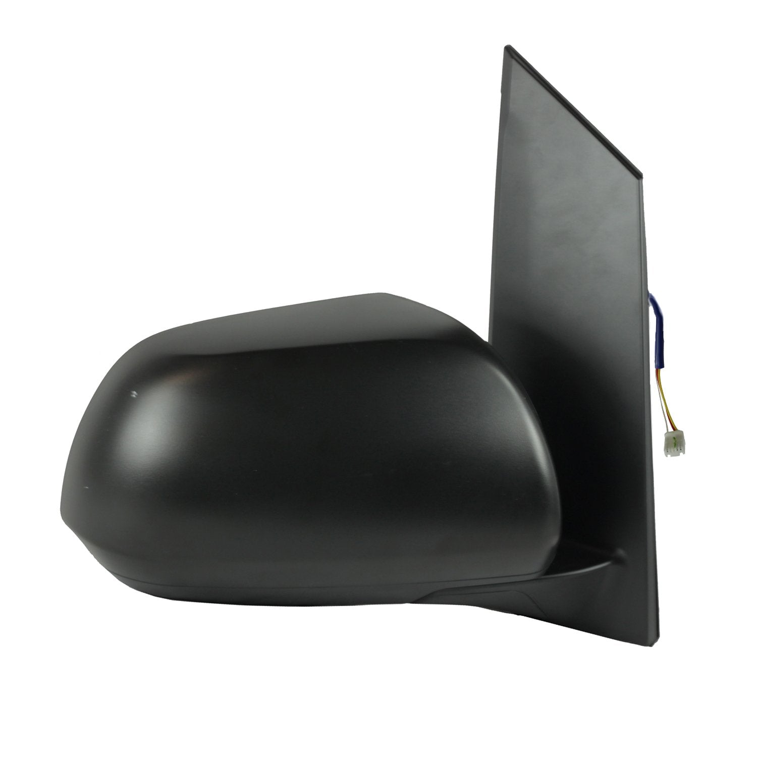 Mirror Passenger Side for Toyota Sienna, Textured Black, w/spot Mirror, Foldaway, w/o Blind spot Detection System, Power