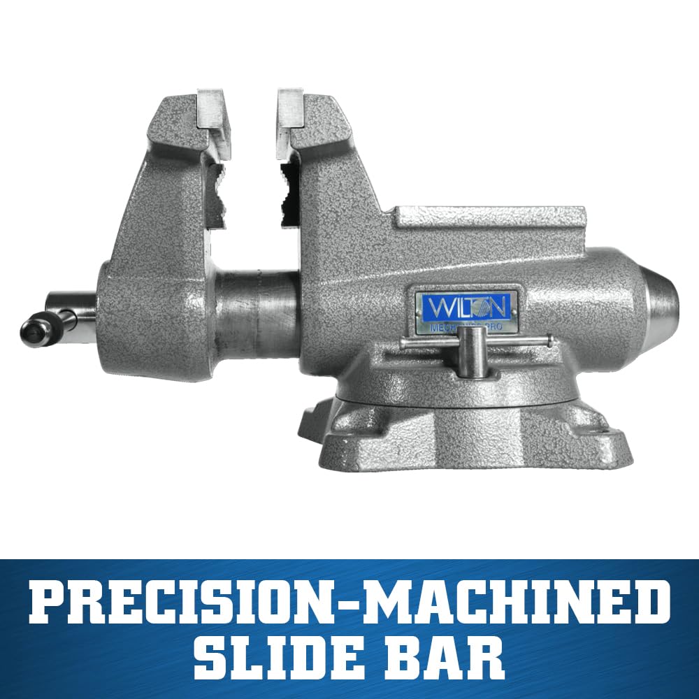 Wilton Pro Mechanics Bench Vise, 6-1/2" Jaw Width, 6" Jaw Opening, 4-3/8" Throat (Model 865M)