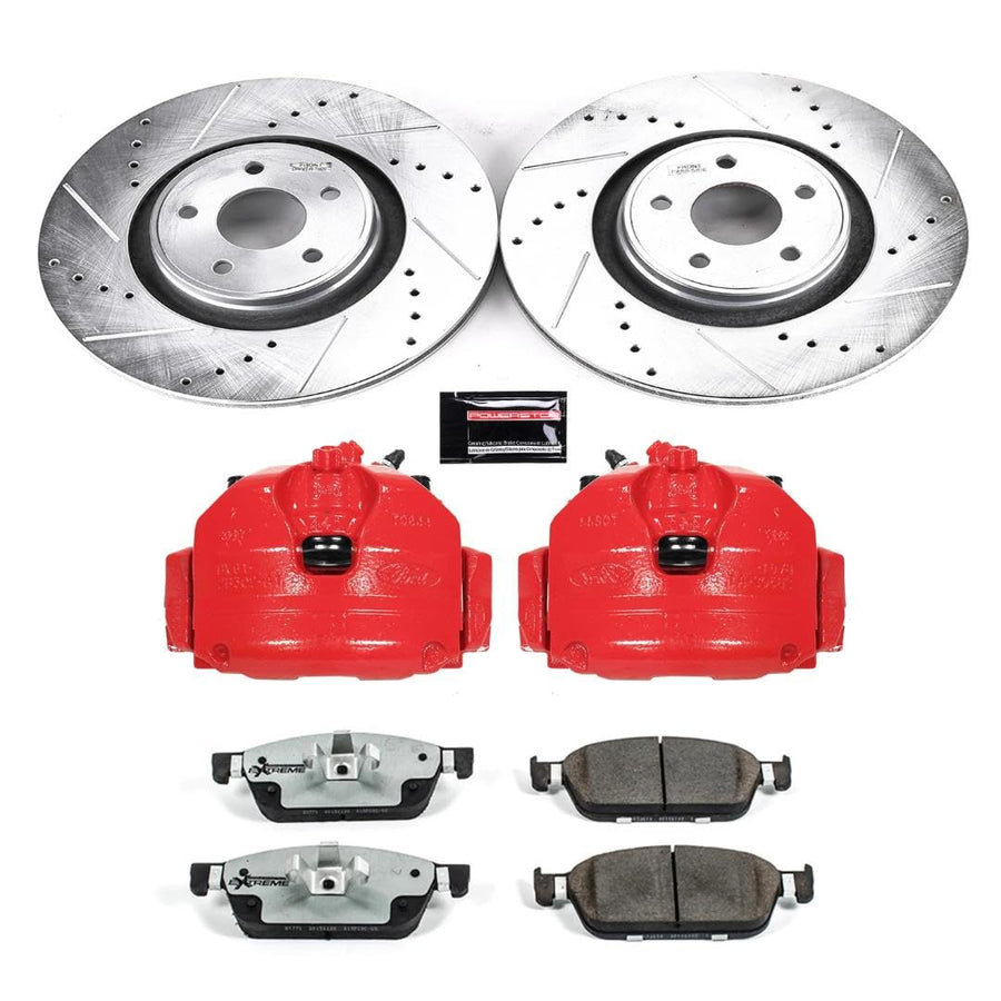 Power Stop Z26 KC7147-26 Front Street Warrior Brake Kit Ford Lincoln For Ford Focus 2015-2018, Lincoln MKC 2015-2016 [Model Specific]