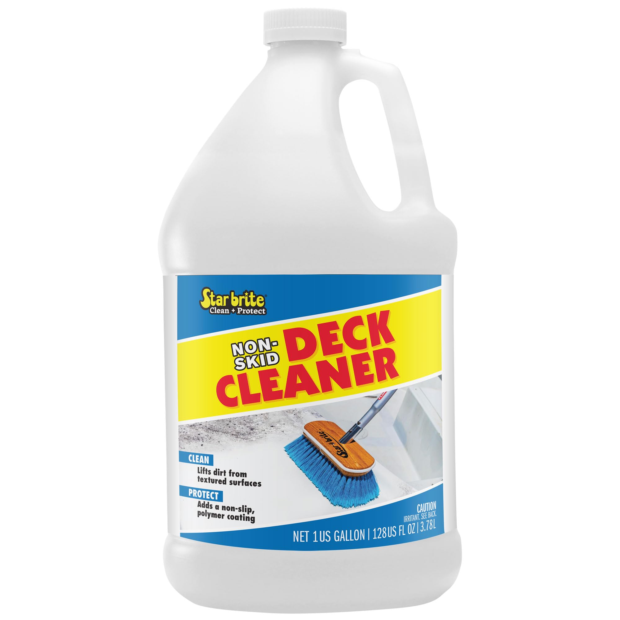Non-Skid Deck Cleaner & Protectant STAR BRITE - Ultimate Boat Deck Wash - Protects Against Future Stains & UV - Ideal for Fiberglass, Vinyl, Plastic & Painted Surfaces -1 Gallon (085900)