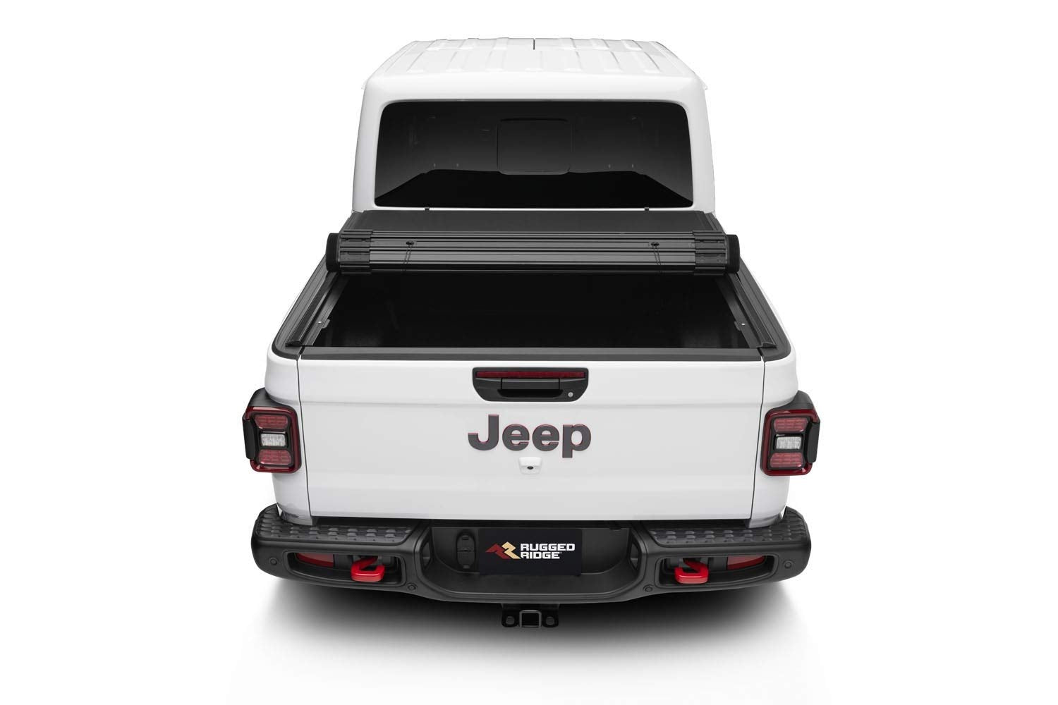 Armis Hard Rolling Tonneau Cover Rugged Ridge for Jeep Gladiator JT | Weather Resistant, Full Bed Access | 13550.23 | Fits 2020-2025 Jeep Gladiator JT with or without Trail Rails