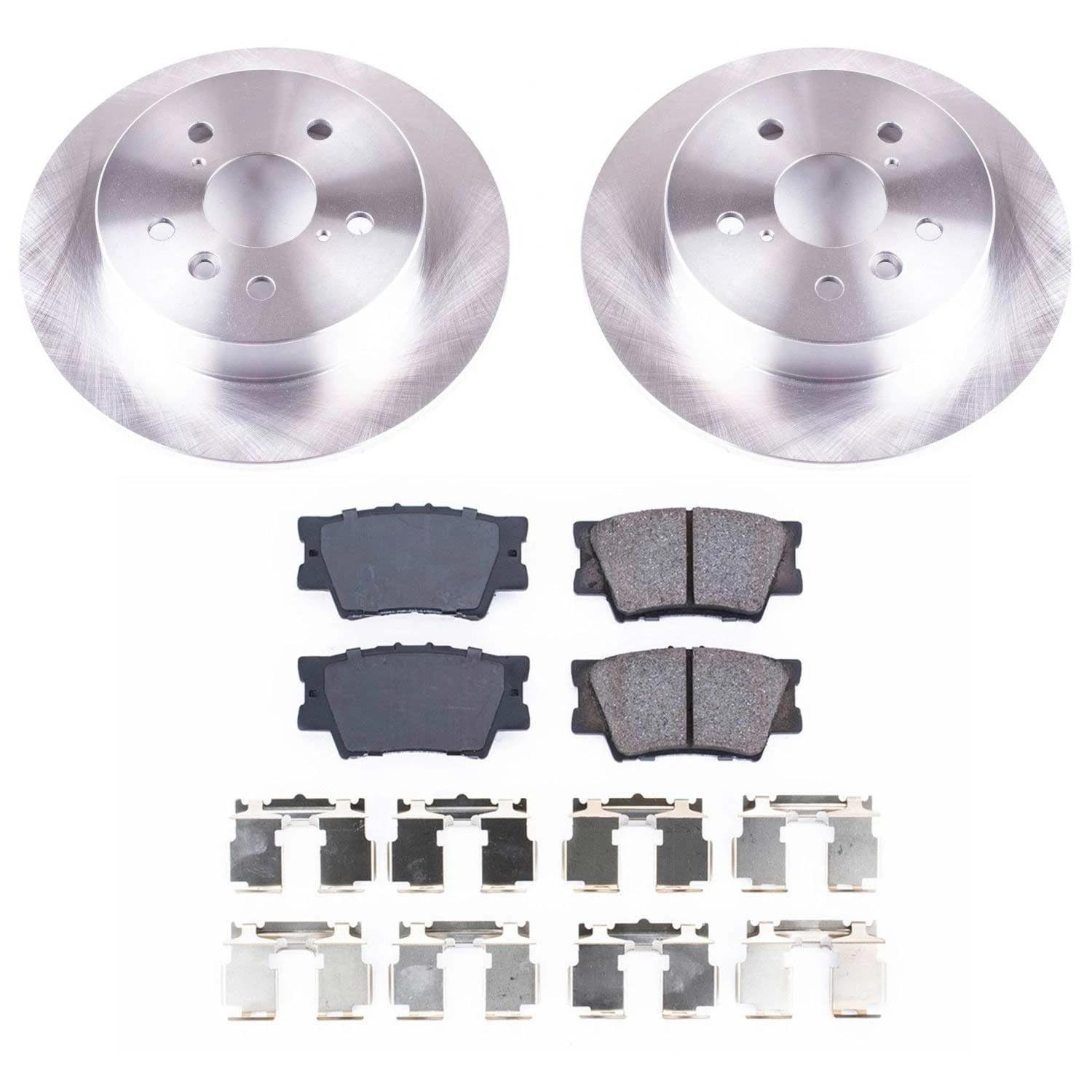 Power Stop KOE7905 Rear Replacement Brake Kit-OE Brake Rotors & Ceramic Brake Pads For Toyota Camry 2018-2024 [Model Specific]
