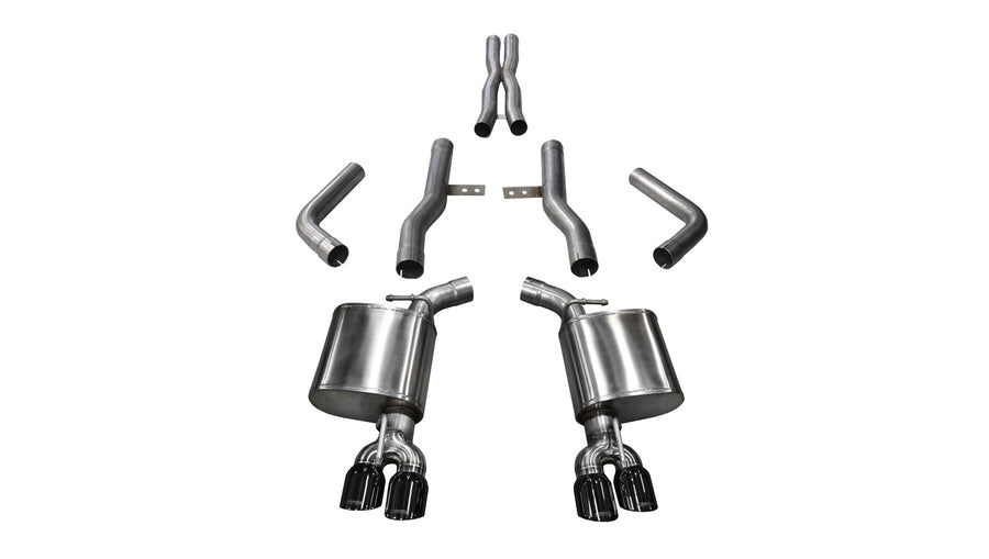 Corsa Cat Back Exhaust 14989BLK (Dual Rear Exit with Black Twin Pro Series Tips), 1 Pack