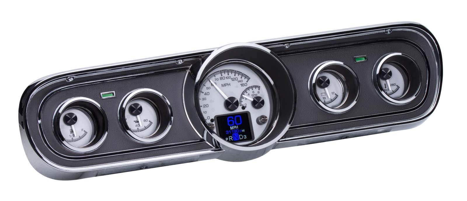 Dakota Digital Customizable 65 66 Ford Mustang Gauges Kit Silver Alloy HDX-65F-MUS-S