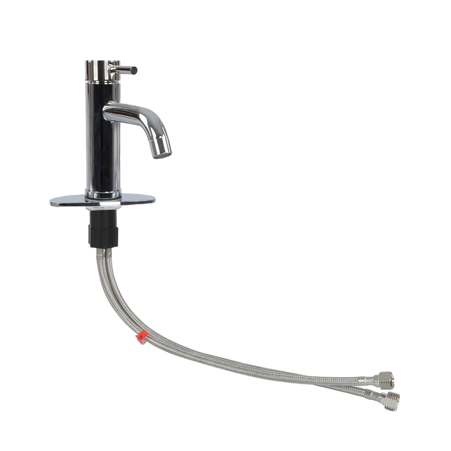 RV Kitchen Faucet Empire Faucets - Chrome Finish Travel Trailer Faucet for Campers, Single Handle Metallic Spout