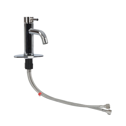 RV Kitchen Faucet Empire Faucets - Chrome Finish Travel Trailer Faucet for Campers, Single Handle Metallic Spout