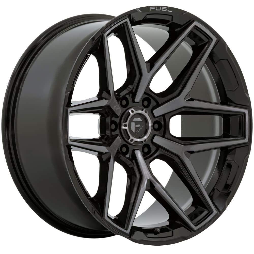 FLUX FUEL OFF-ROAD 17X9 6X135 5.04 1mm GLOSS BLACK BRUSHED FACE WITH GRAY TINT - FC854BT17906301