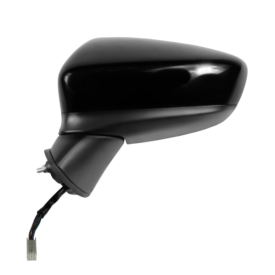 Fit System Side Driver Mirror for Mazda 6, Textured Black w/PTM Cover, w/Turn Signal, Heated Power, Foldaway