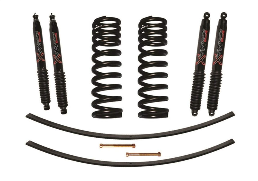 Skyjacker Suspension Lift Kit 172PK-B w/Shock Black MAX Shocks 1.5-2 in. Lift Incl. Front Coil Springs Rear Add-A-Leafs