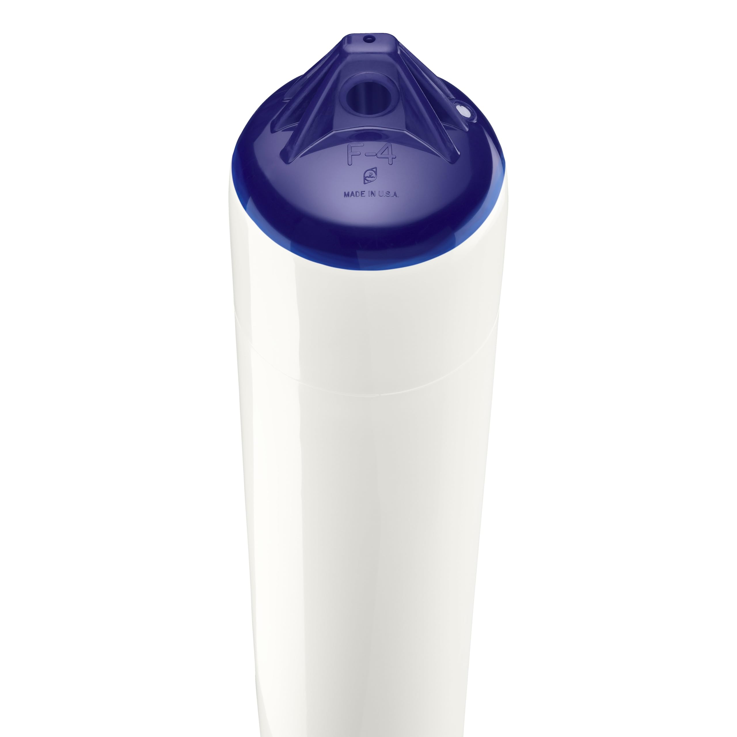 Polyform F-Series F-4 Boat Fender Standard Blue Ropehold - White