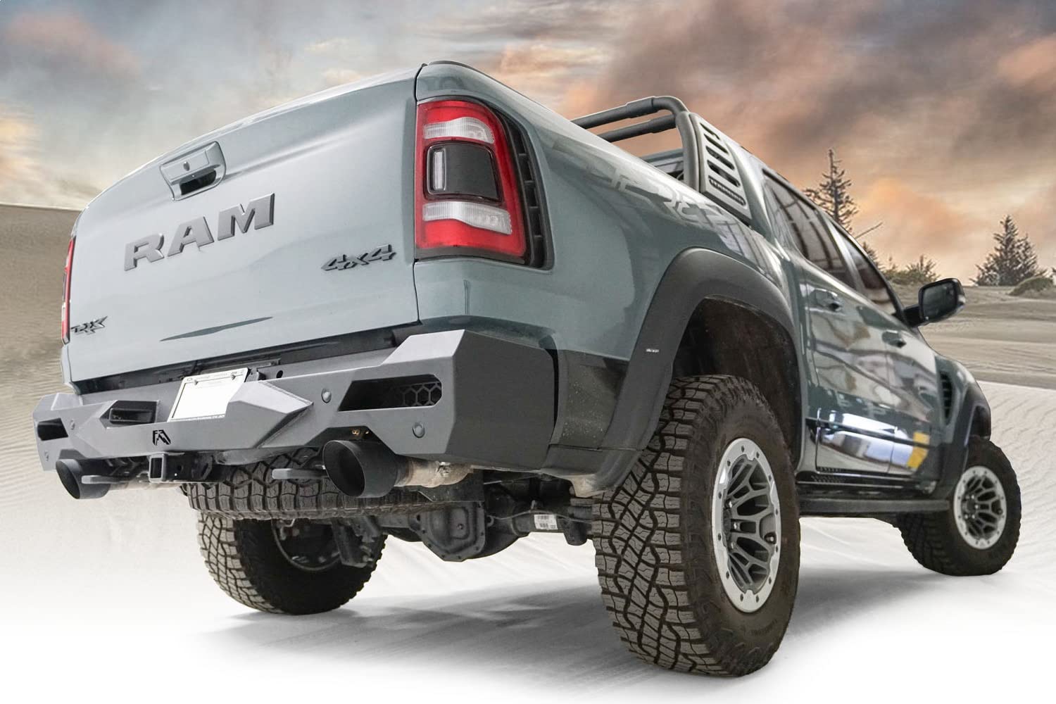 DX21-E4551-1 Fab Fours Inc. Rear Replacement Bumper fits Ram 1500