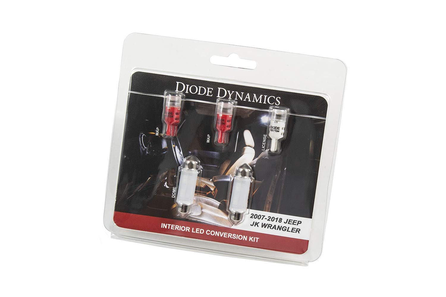 JK Wrangler 4dr Interior Kit Stage 1 Red Diode Dynamics